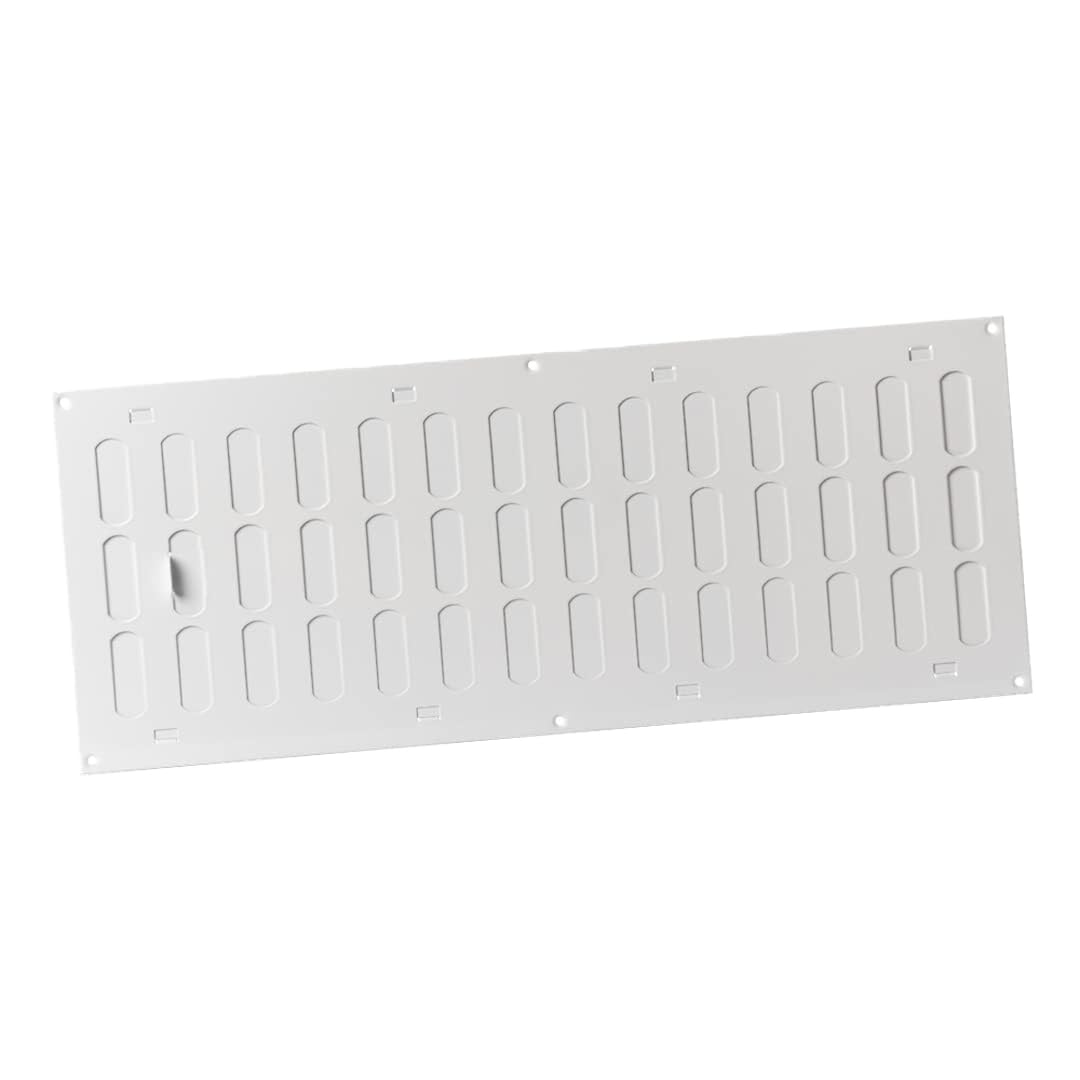 500x200mm (20x8") Sliding Grille Made of Sheet Steel, White, Ventilation Grille, Made by Europlast