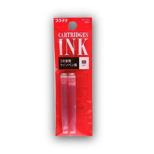 Platinum Preppy Pen Ink Refill 2/Pk Red