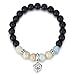 Vlinsha Love Bracelet, Dainty Heart Charm Semi Precious Crystals and Healing Stones Yoga Beaded Bracelets Gifts for Mom Women Girls Girlfriend, Anxiety Chakra Bracelet Christmas Xmas Gifts