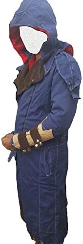 Assassin's Creed Unity Arno Dorian Denim Cloak Costume Jacket Blue