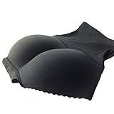 Coromose Womens Abdomen Padded Seamless Hip Enhancer Shaper Panties Underwear (M, Black)