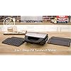 Tower T27020Deep Fill Sandwich Maker with Interchangeable Waffle Plates, Stainless Steel,Silver/Black, 3-in-1