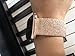 Moonooda Compatible for Fitbit Versa Band Women, Replacement Wristband Glitter Sparkle for Smartwatch Versa,Women Elegant Strap Compatible for Fitbit Versa, Rose Gold