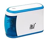 HUISHENG Electric Pencil Sharpener (2017 Model) Colored Pencils Sharpener Automatic Pencil Cutter (Drawing, Coloring) Heavy Duty- Durable, Kids- Artist- Students, and Professionals (White + Blue)