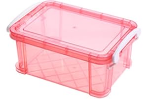 Kcjhagbd Clear Index Card Organizer 7.3'' X 5'' X 4'' For Ideal For Collecting Notecards Cards Photos Recipes Stationeries File Boxes Plastic With Lid Lock And Handle Letter Size For Hanging