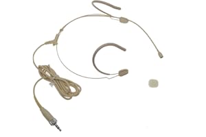 Beige SL6 Strong Cable Ear Hanging Headset Microphone for Sennheiser EW G3 G4 BeltPack Wireless System Omnidirectional Head M
