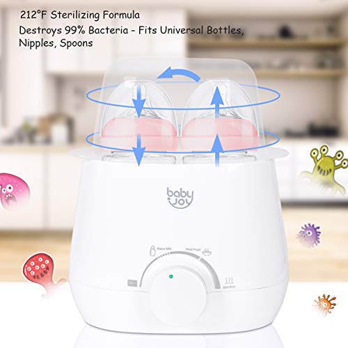 image for Baby & Joy Baby Joy 3-in-1 Baby Bottle Warmer, Food Warmer, Steam Ster