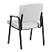 Flash Furniture Haeger White LeatherSoft Executive Side Reception Chair with Black Metal Frame