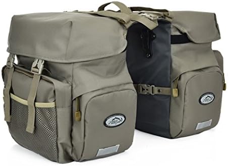 Abonnylv Waterproof Multi Function Bicycle Rear Seat Bag Bike Pannier Cycling Saddle Bag Bike Travel Large Bag (Dark Green)