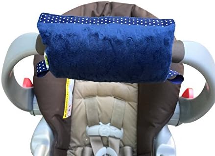 Padalily The Original Car Seat Handle Cushion/Pad/Pillow Newborn 0-12 months (Luxe Navy), Monogram Me