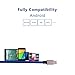 Micro USB Cable (Kabel Leader) Denim Braided (2 pack)High Speed 6ft Flat Micro USB 2.0 Sync and Charge Data Cable for Samsung Galaxy S7 S7 Edge Nexus LG HTC Android Smart Phones and More (Blue)