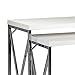 Monarch Specialties 2-Piece Metal Console Table Set, 46-Inch, Glossy White/Chrome