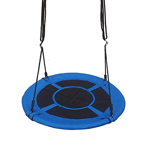 ZHANGDAN Nestschaukel 100 cm, Garten-Schaukel bis 150 kg belastbar, Rundschaukel Tellerschaukel Netzschaukel für Kinder…