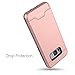 Galaxy S8 Case, Teelevo [Card Slot Holder] Dual Layer Heavy Duty Shock Absorbent Wallet Case with Credit Card Slot and Kickstand [Protective Card Case] for Samsung Galaxy S8 (2017) - Rose Gold