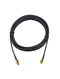 QUEENTI - Cable alargador de antena WiFi con conector coaxial SMA macho a SMA hembra (9.8 ft)
