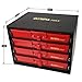 Olympia Tools 90-800 4-Drawer Hardware Organizer includes 2000-pieces Small Hardware, black/red