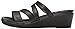 crocs Women's Leigh-Ann Leather Mini Wedge Sandal