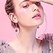 SUNNYCLUE 1 Box DIY 14Set Druzy Jewelry Necklace Earrings Making Kit - 24pcs Flat Back Druzy Resin Cabochons 12mm, 24pcs Blank Dangle Cabochon Setting, Earrings Hooks, 2m Cross Chains, Instruction