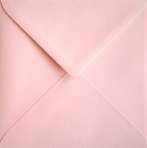 6x6 Candyfloss Pink Coloured Square Envelopes Gummed 100gsm Pack of 25