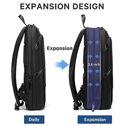 BANGE Slim Laptop Backpacks 17.3inch,Expandable Business Work Backpack