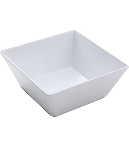 Fineline Settings Wavetrends Clear China Like Square 32 Oz Serving | Desertcart