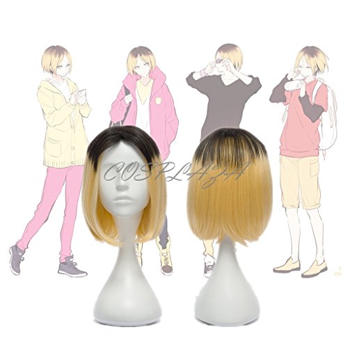 COSPLAZA Short Yellow Boy's Cosplay Wig Anime Hair Halloween Synthetic Wig