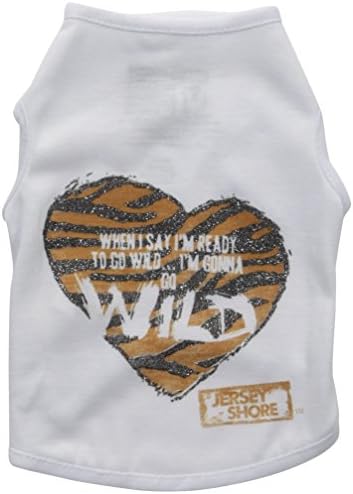 MTV's Jersey Shore Dog Shirt, Wild, White, X-Small
