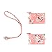 wonderful flower Id Case and Lanyard (015 Zip ID Peach)