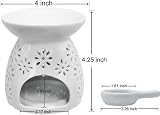 MAOUYWIEE Ceramic Wax Melt Burner Flower Pattern Aromatherapy Diffuser view 6