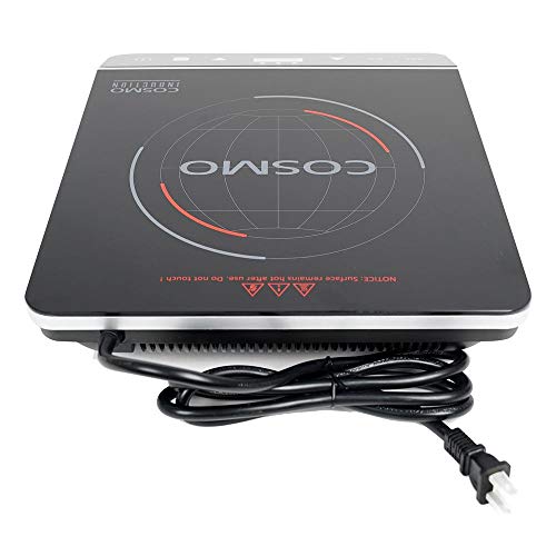 Cosmo Portable Electric Induction Cooktop with Rapid Heating, Sensor LED Display, Safety Lock