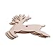 Pack of 10 Wooden Reindeer Cutouts for Wooden Crafts Christmas Tree Ornaments Hanging Decoration