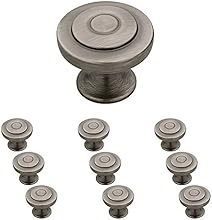 Franklin Brass P29526K-904-B, 1-1/4-Inch Geary Kitchen Cabinet Hardware Knob, Heirloom Silver, 10 pack