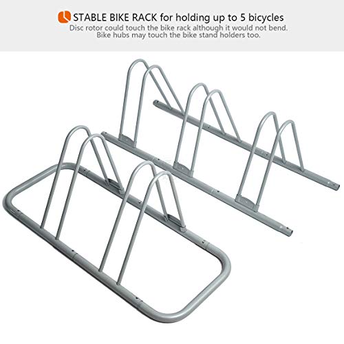 Morimoe Bike Rack Garage Floor,Bicycle Parking,Display,Easy Setup,Silver (5 Holders) Pricepulse