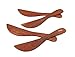 Saoneer Handmade Natural Wood Small Knife and Spatula Wooden Kitchen Tool Bread, Bakery, Cake, Jam, Butter Spreader Set of 10 (Natural Red Wood)