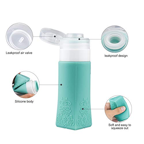 TSA Approved Leak Proof Silicone Travel Bottles Cosmetic Toiletry Travel Size Containers Refillable Travel Tube Sets for Shampoo Conditioner Lotion (4 Pack with Sticker & Bag) 7 TSA Approved Leak Proof Silicone Travel Bottles Cosmetic Toiletry Travel Size Containers Refillable Travel Tube Sets for Shampoo Conditioner Lotion (4 Pack with Sticker & Bag)