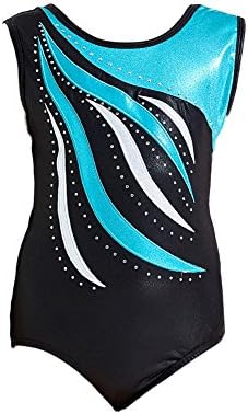 Yooan Shiny One Piece Gymnastics Leotards for Girls Ballet Dancewear Athletic Bodysuit Costume