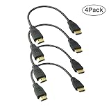 MMNNE 4Pack 8inch HDMI Male to Male Cable,High-Speed HDMI HDTV Cable - Supports Ethernet, 3D,1.4V