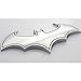 Dealetech DIY Bat 3D Metal Sticker Auto Car Motorcycle Logo Badge Emblem Tail Decals (silver)
