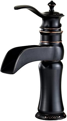 MYHB Bathroom Vanity Basin Sink Waterfall Faucet Single Handle Lever Mixer Tap (ORB-DS003)