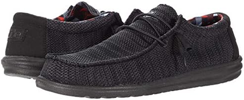 Hey Dude Men's Wally Sox Jet Black Size 10 Men's Shoes Men's