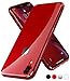 RANVOO Clear iPhone XR Case, Soft Silicone Cover with Red Electroplated Bumper Thin Slim Fit Case for iPhone XR 6.1 Inch (2018), Crystal Red