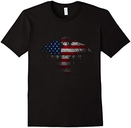 Mens American Eagle Flag Shirt Large Black