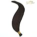 Googoo 50g I Tip Hair Extensions Natural Chocolate Brown Remy Pre Bonded Human Hair Extensions Keration Straight Fusion Hair Extensions 22 inch 1g Per Strand