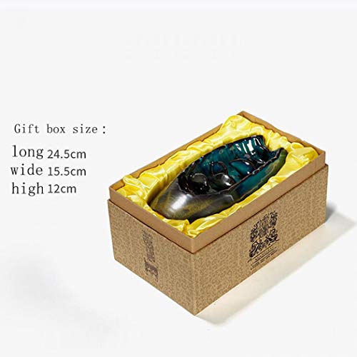 LYUS Backflow Incense Holder,Incense Burner with 10 pcs Cones Chinese Ceramic Incense Censer for Home Decor