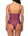 Aranmei Sexy Teddy Lingerie for Women One Piece Lace Bodysuit Underwear Medium Purple