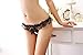 Sexyhut Women Sexy G-Strings Pearl Thongs Crotchless Panties for Sex (Black-5503)