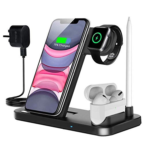 ایگرد | قیمت و خرید Innoo Tech Wireless Charger, 4 in 1 Wireless Charger  Station for iPhone 11/11pro/11pro Max/X/XS/XR/Xs Max/8/8 Plus Galaxy S10/S10  Plus, Compatible Apple Watch \u0026 AirPods \u0026 Pencil Charging