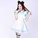 EXCELLANYARD Blue Maid Dress Lolita Maid Cosplay Costume 12-14 Without Sock