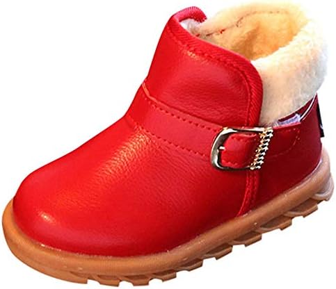 Coper Winter Moccasins, Toddler Baby Girls Boys Solid Leather Martin Boots Shoes