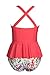 CUPSHE Women's Coral Falbala High Waisted Cup Shaped Padding Bikini Set